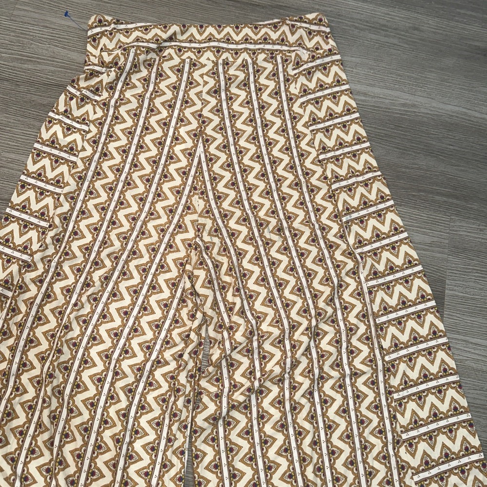 NWT Farm Rio Anthropologie Striped Wide Leg Palazzo Pants Size L High Rise - Picture 6 of 8